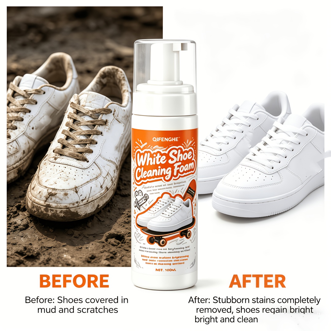منظف أحذية أبيض محمول بدون شطف - مراجعة Sneakers Care وسعره