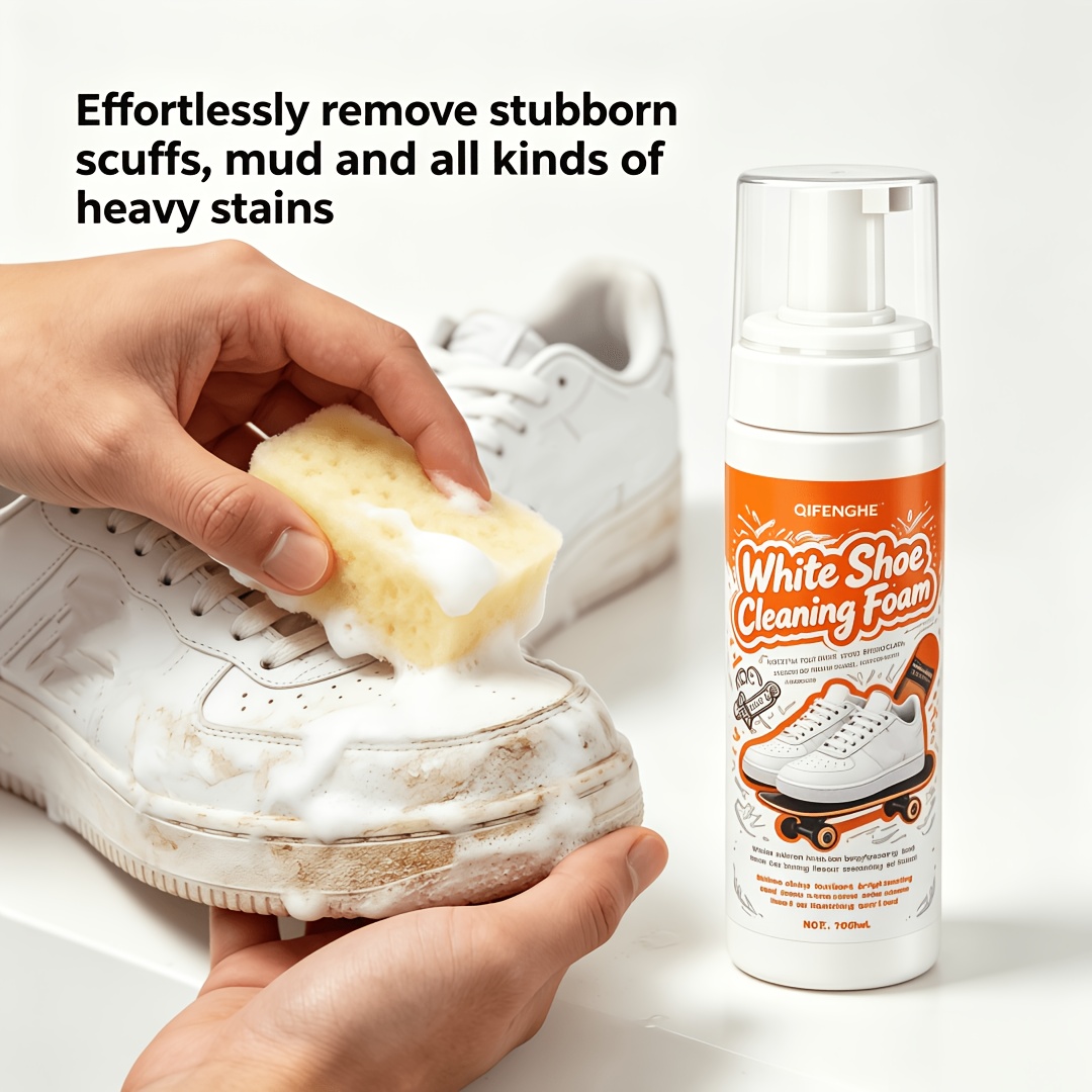 منظف أحذية أبيض محمول بدون شطف - مراجعة Sneakers Care وسعره